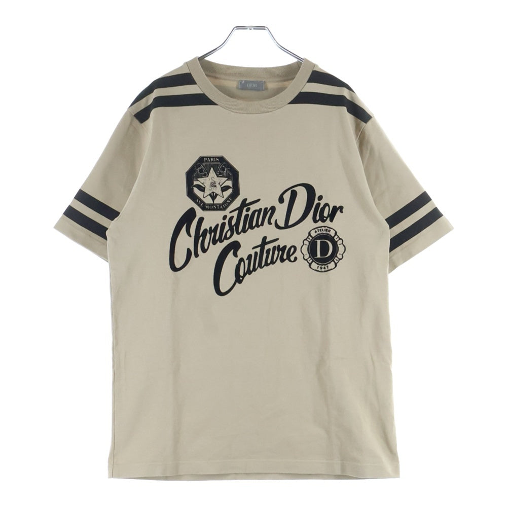 DIOR(ディオール) 24SS ロゴクチュール リラックスフィット半袖Tシャツ 483J636B0554 ベージュ