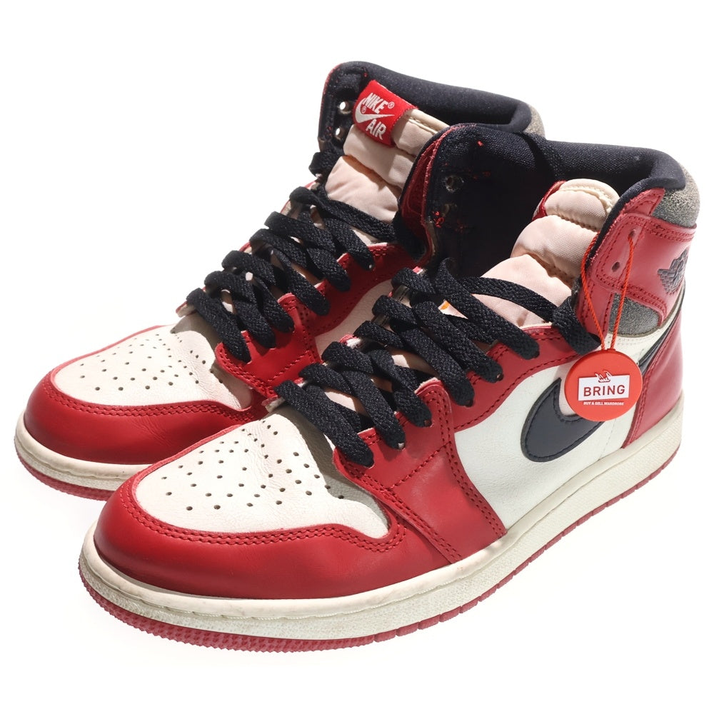 NIKE(ナイキ) AIR JORDAN 1 HIGH OG DZ5485-612 エアジョーダン1 ハイ OG ロスト&ファウンド シカゴ ハイカットスニーカー シューズ ホワイト/レッド US8.5/26.5cm