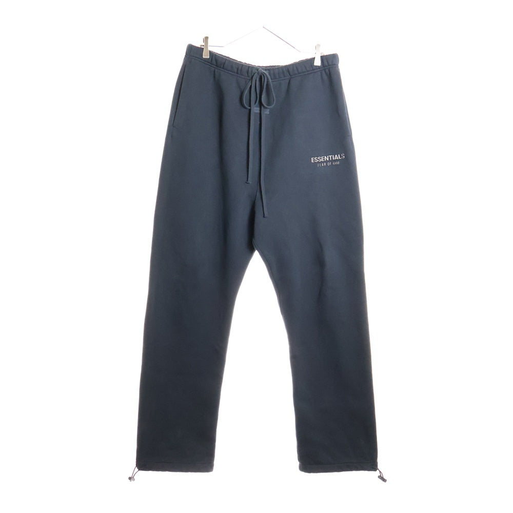 FEAR OF GOD ESSENTIALS(フィアオブゴッド エッセンシャルズ) フロントラバーロゴプリント スウェットパンツ ブラック