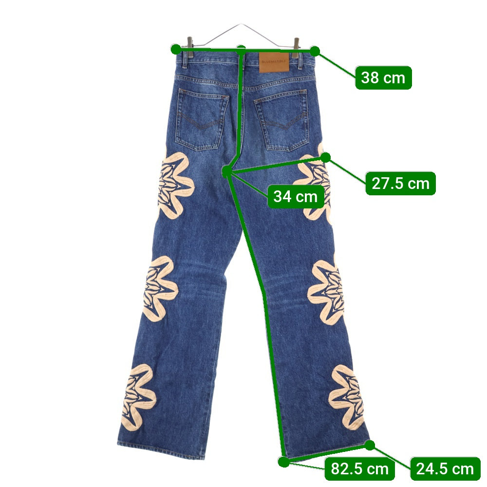 BLUEMARBLE(ブルーマーブル) Embroidery Denim Pants 刺繍 デニムパンツ ジーンズ インディゴ