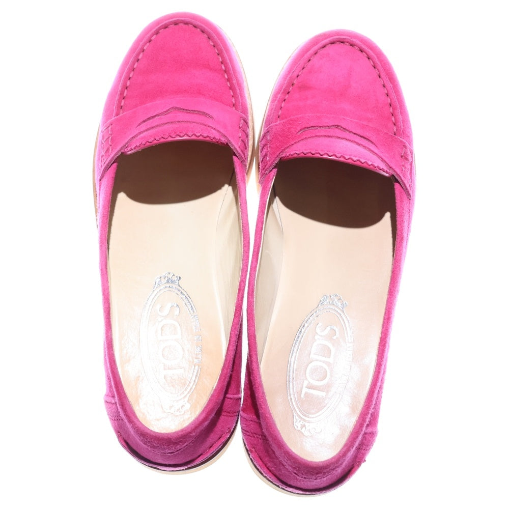 TOD'S(トッズ) スエードローファー パンプス レディース ピンク