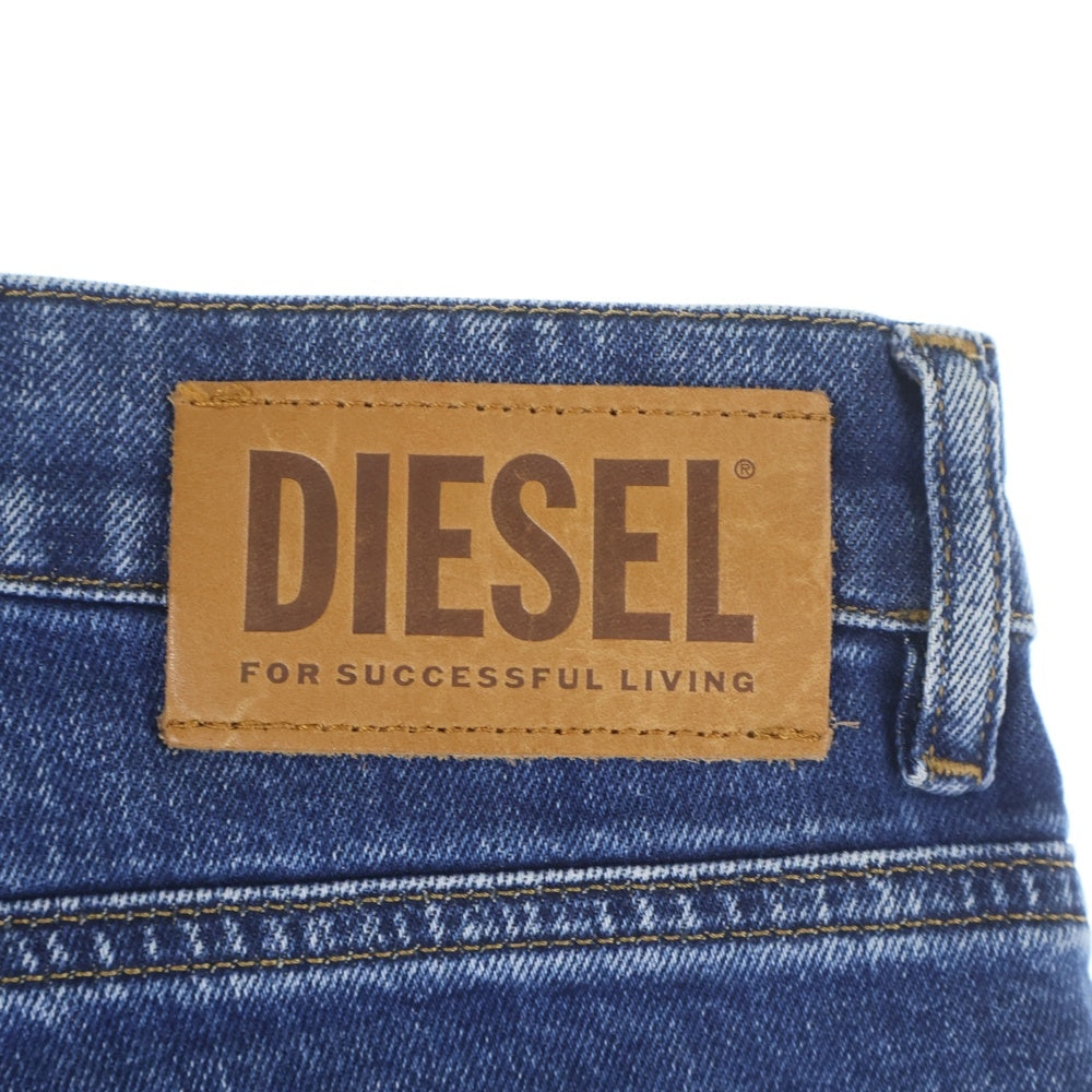 DIESEL(ディーゼル) 1978 D-AKEMI-J Cotton Blend Wide-Leg Jeans A02106 ウォッシュド加工 ワイドデニムパンツ ジーンズ レディース インディゴ