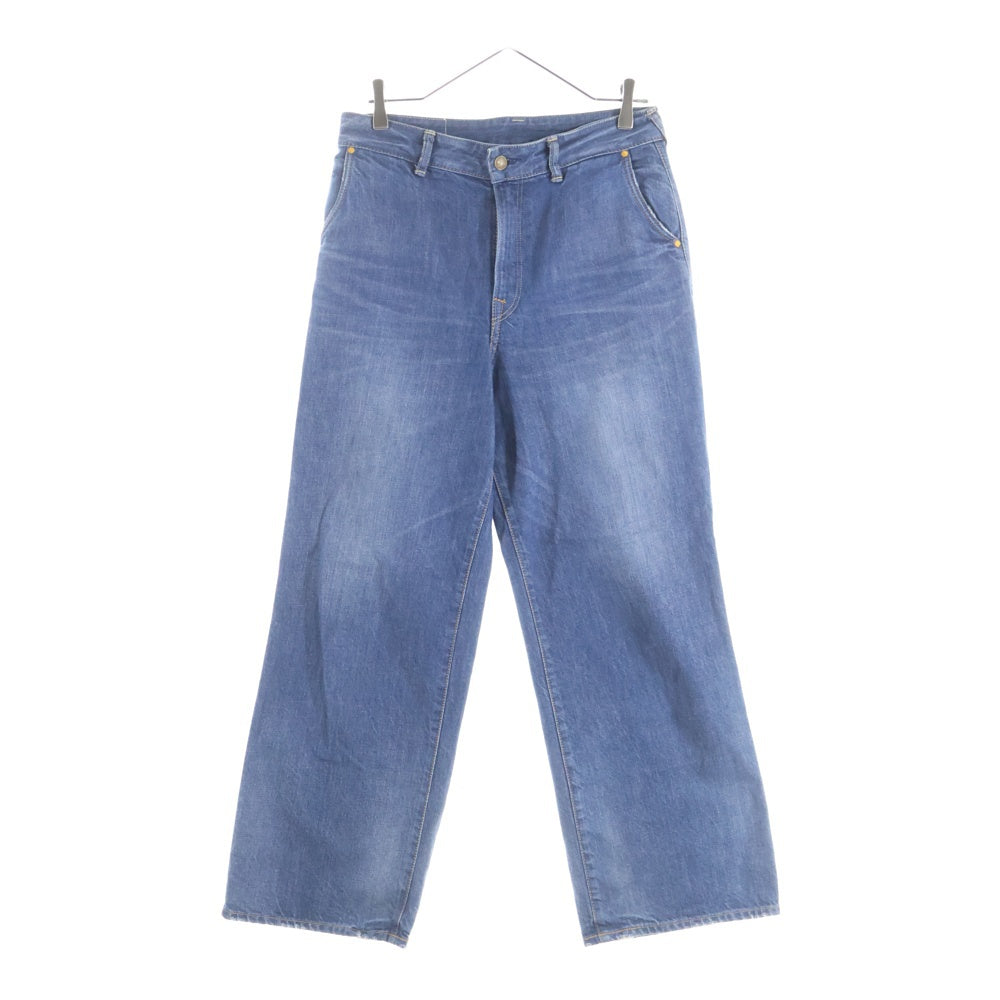 45RPM(フォーティーファイブアールピーエム) ダメージ加工 バックワンポイントロゴ刺繍 おこめデニムパンツ ジーンズ インディゴ レディース 5076946