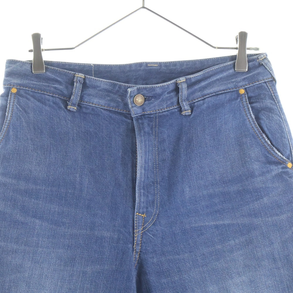 45RPM(フォーティーファイブアールピーエム) ダメージ加工 バックワンポイントロゴ刺繍 おこめデニムパンツ ジーンズ インディゴ レディース 5076946