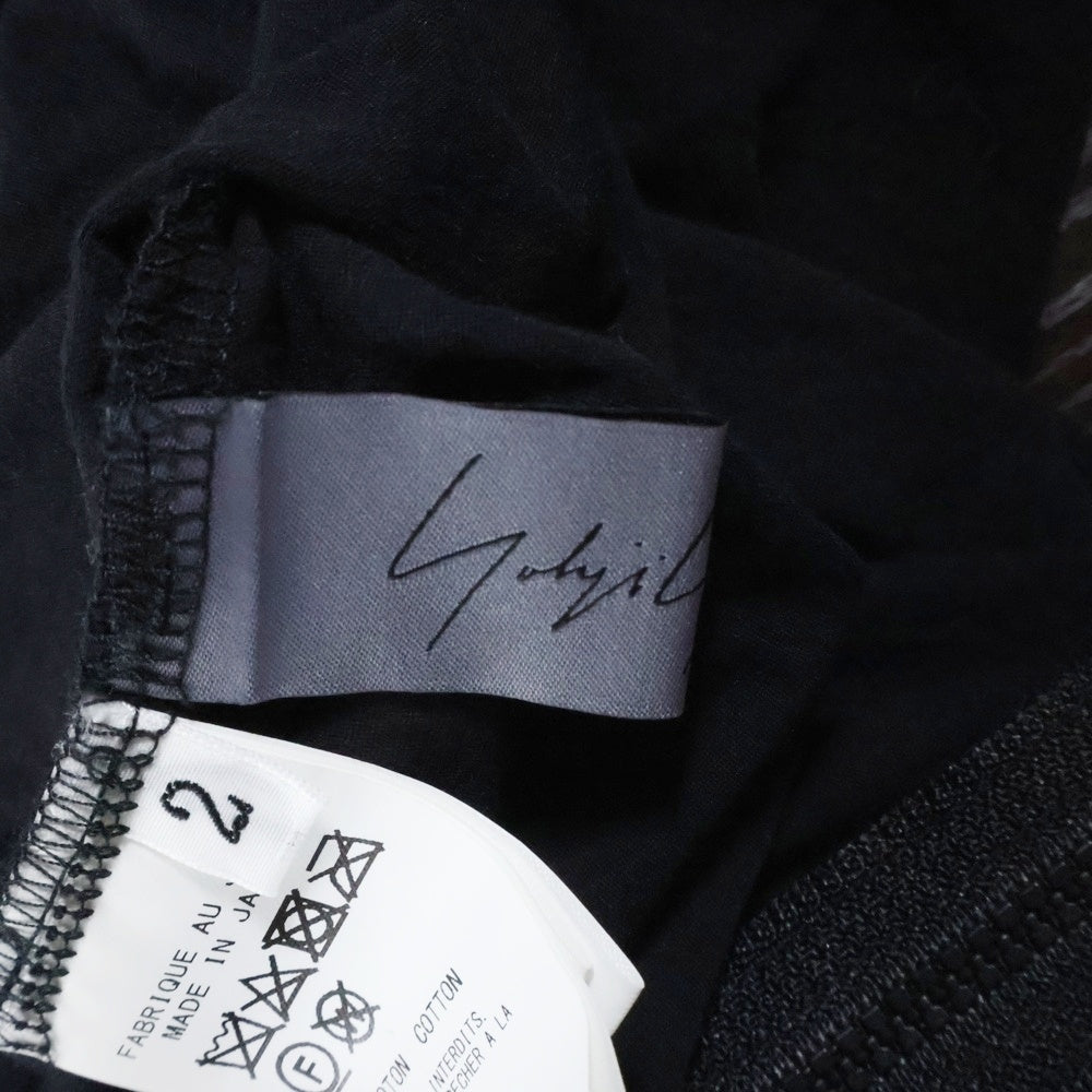 Yohji Yamamoto + NOIR(ヨウジヤマモトプリュスノアール) ノースリーブ フーデッド ジップアップパーカー フーディ ブラック ND-T19-081