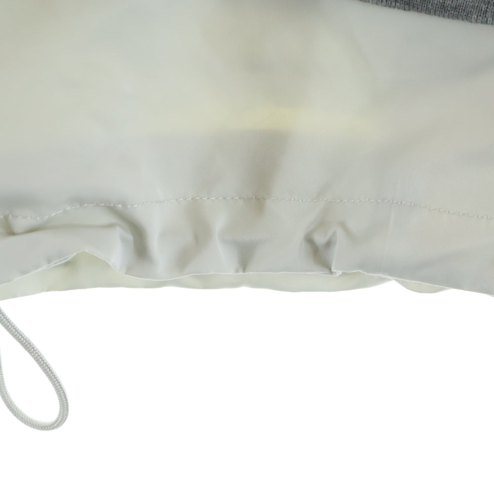 NO BRAND(ノーブランド) THE KEIJI 【ザ・ケイジ】 ナイロン ウール ドッキング ジップアップボアジャケット レディース アイボリー/グレー