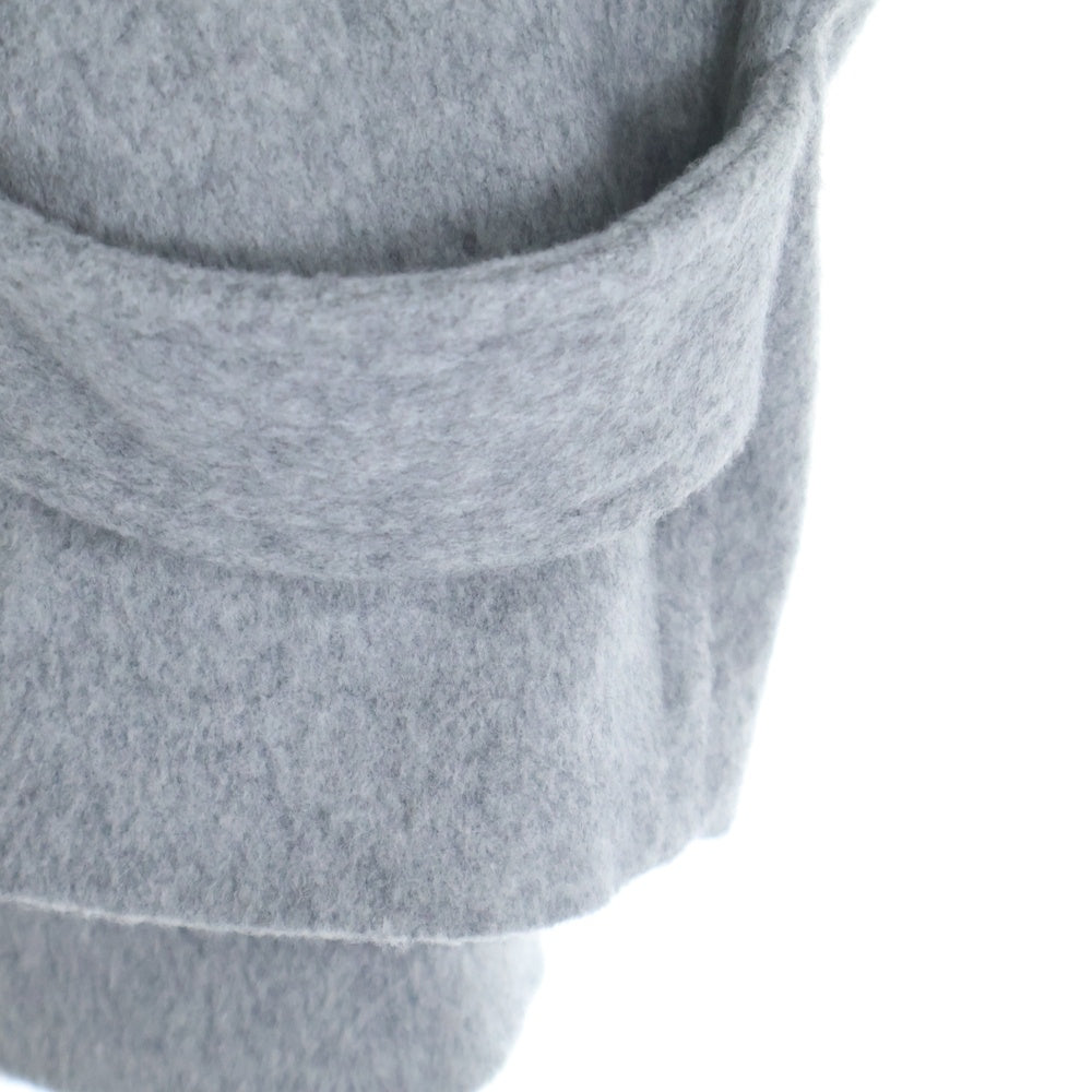 NO BRAND(ノーブランド) THE KEIJI 【ザ・ケイジ】 ナイロン ウール ドッキング ジップアップボアジャケット レディース アイボリー/グレー