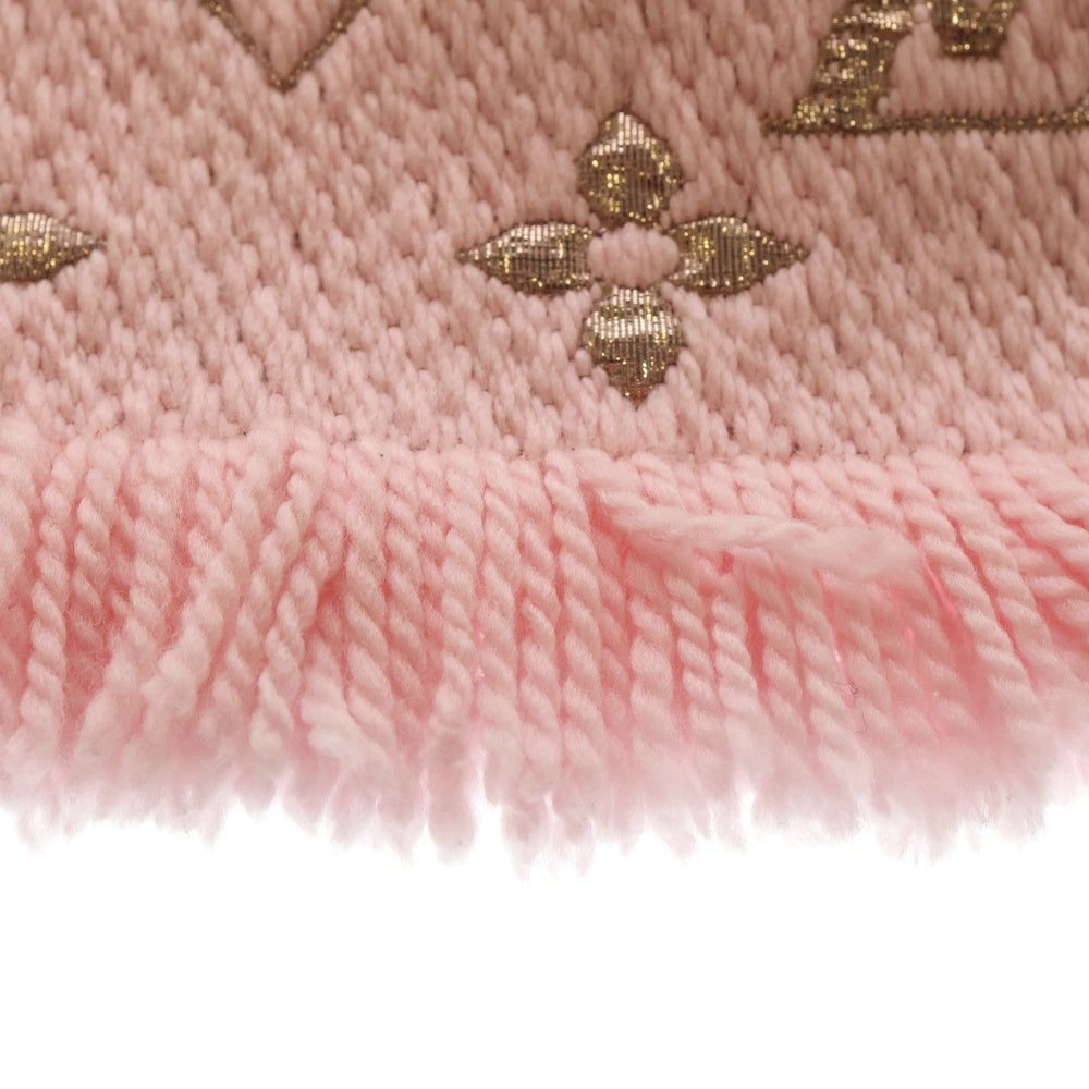 LOUIS VUITTON(ルイヴィトン) モノグラム エシャルプ ロゴマニア シャイン マフラー M70466 ピンク レディース