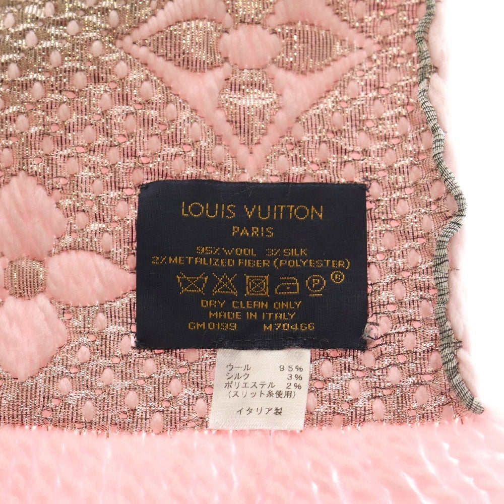 LOUIS VUITTON(ルイヴィトン) モノグラム エシャルプ ロゴマニア シャイン マフラー M70466 ピンク レディース