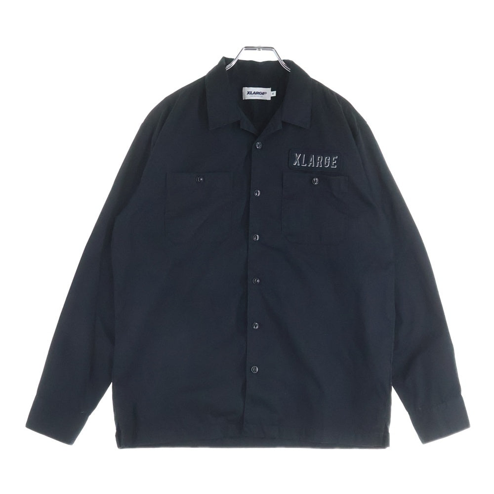 X-LARGE(エクストララージ) ロゴ ワッペン バックプリント 長袖シャツ