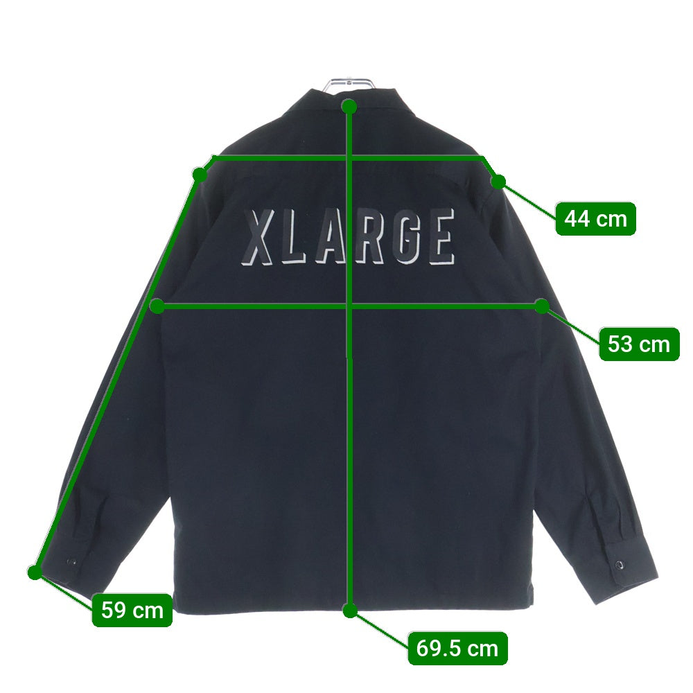 X-LARGE(エクストララージ) ロゴ ワッペン バックプリント 長袖シャツ
