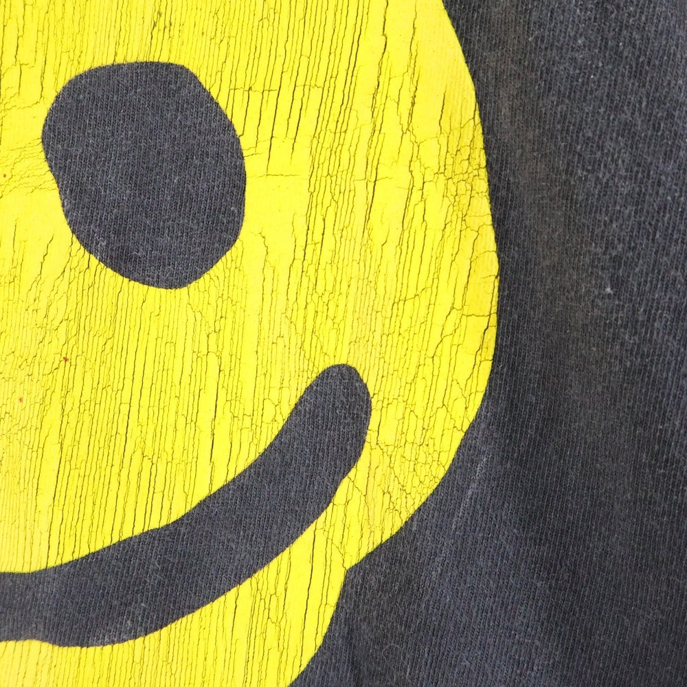 SAINT MICHAEL(セントマイケル) 24AW CP SS TEE SMILE ヴィンテージ加工プリント半袖Tシャツ カットソー グレー SM-YS1-0000-C01