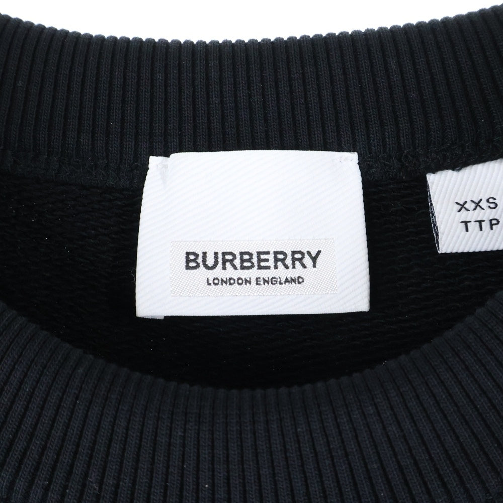 BURBERRY(バーバリー) TB Logo Crewneck Sweatshirt 8024346 フロントTBロゴ クルーネック長袖スウェットトレーナー ブラック レディース