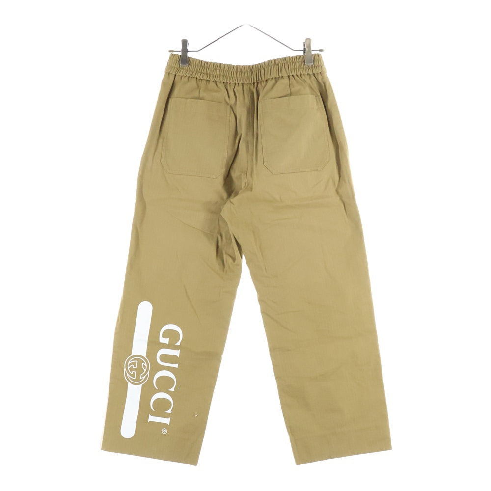 GUCCI(グッチ) ロゴプリントコットンナイロンパンツ 625880 ZAEP7 ベージュ