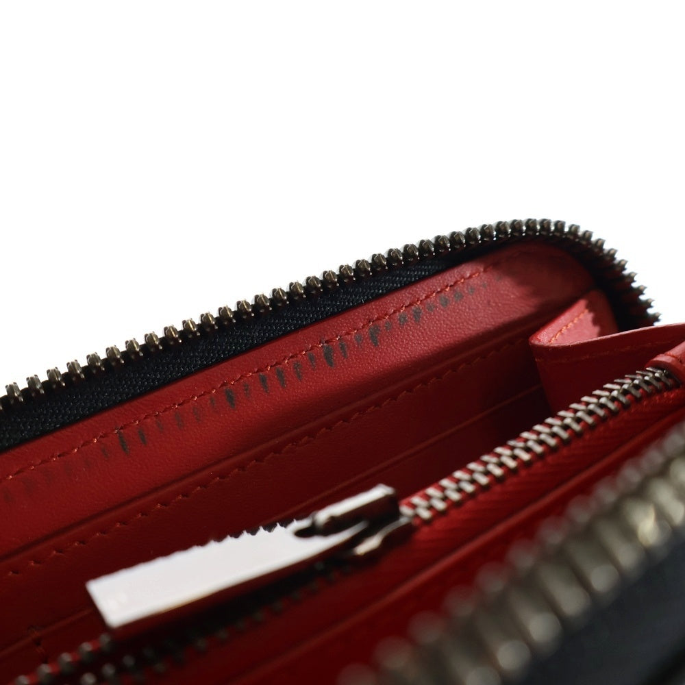 CHRISTIAN LOUBOUTIN(クリスチャンルブタン) Panettone パネトーネ ラバー切替レザーロングウォレット 長財布 ブラック/レッド 3195051 H734