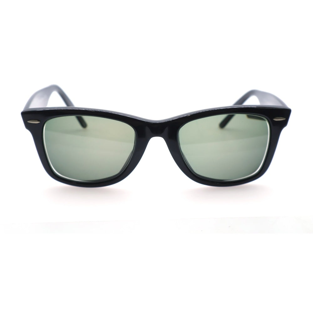 Ray Ban(レイバン) WAYFARER RB2140‐F ウェイファーラー サイドロゴ ウェリントン フレーム イエローカラーレンズ サングラス 眼鏡 ブラック/イエロー ※度入り