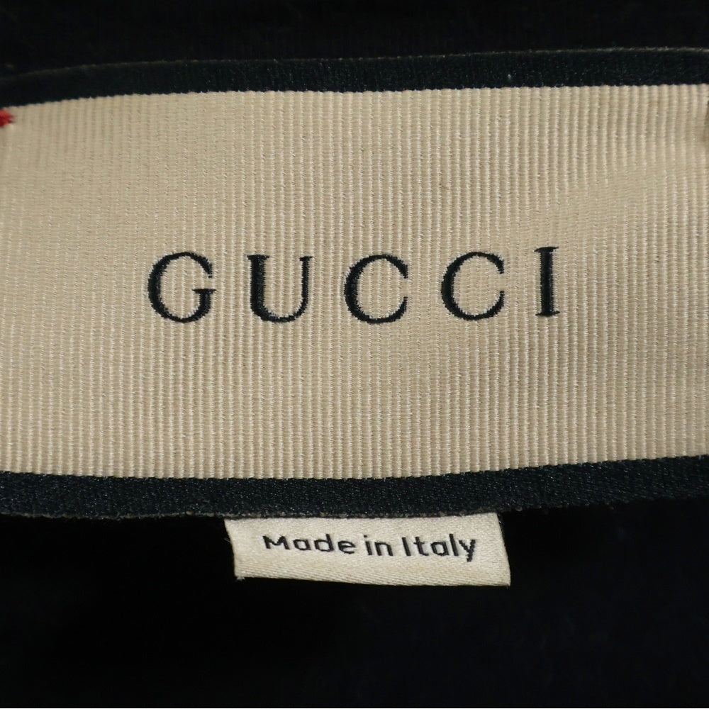 GUCCI(グッチ) Tonal Logo Tee 441685 トーナル フロントロゴプリント クルーネック半袖Tシャツカットソー ブラック