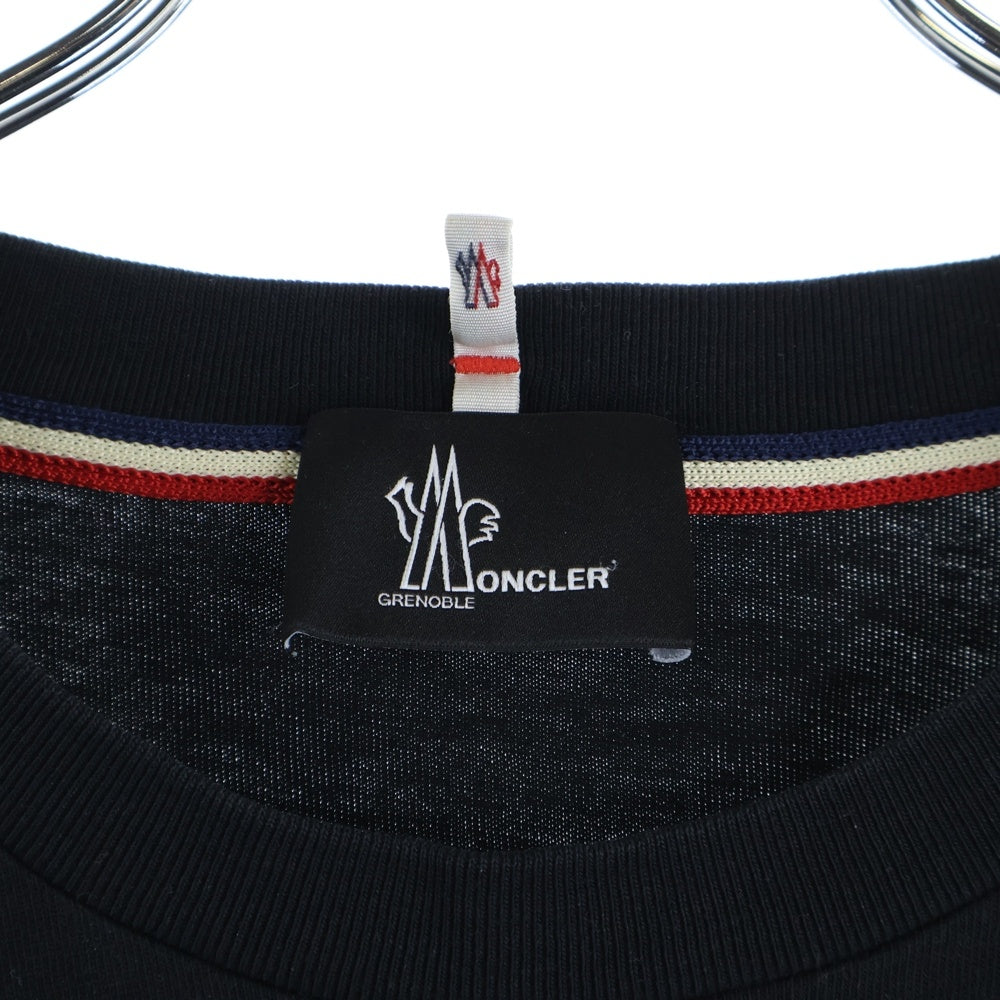 MONCLER(モンクレール) 21AW LOGO PRINT SS T-SHIRT G20978C00001 フロントロゴプリントクルーネック半袖Tシャツカットソー ブラック