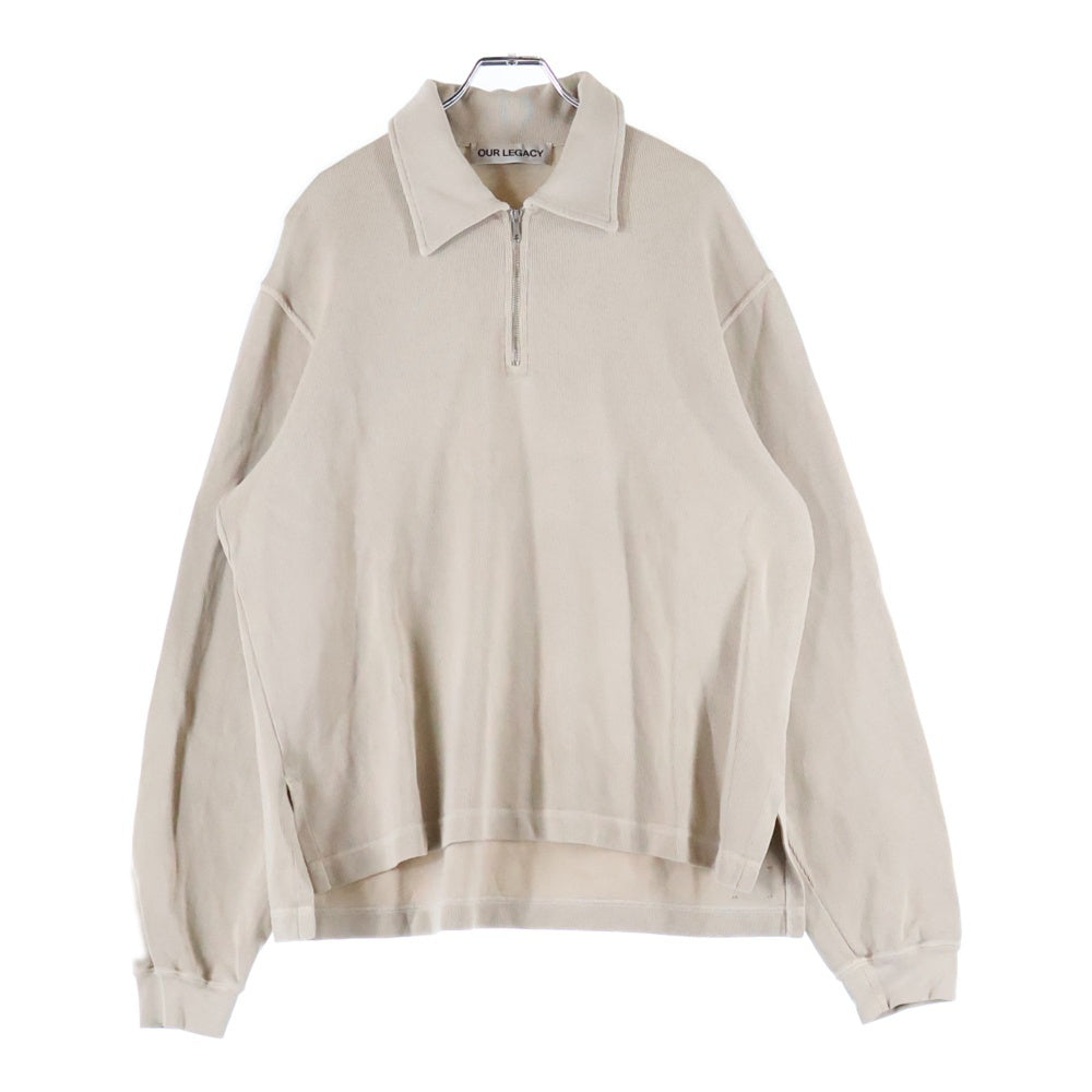 OUR LEGACY(アワーレガシー) Lad Sweatshirt Ghost Attic Athletic Rib M2246LG ハーフジップスウェットシャツ アイボリー