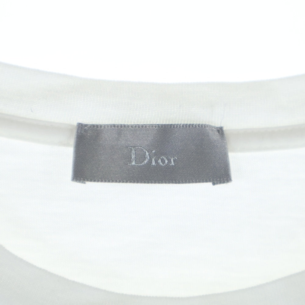 Dior HOMME(ディオールオム) 18SS LATE NIGHT SUMMER PARIS 863J621I4612 レイトナイトサマー クルーネック半袖Tシャツカットソー ホワイト