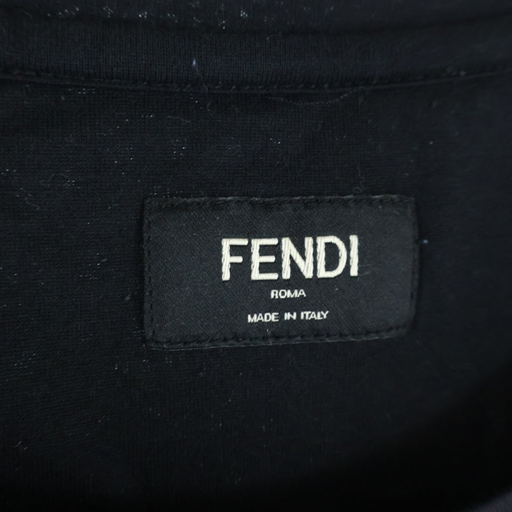 FENDI(フェンディ) 22SS Logo Patch Tee FY0894 A9RL フロントロゴパッチクルーネック半袖Tシャツカットソー ブラック