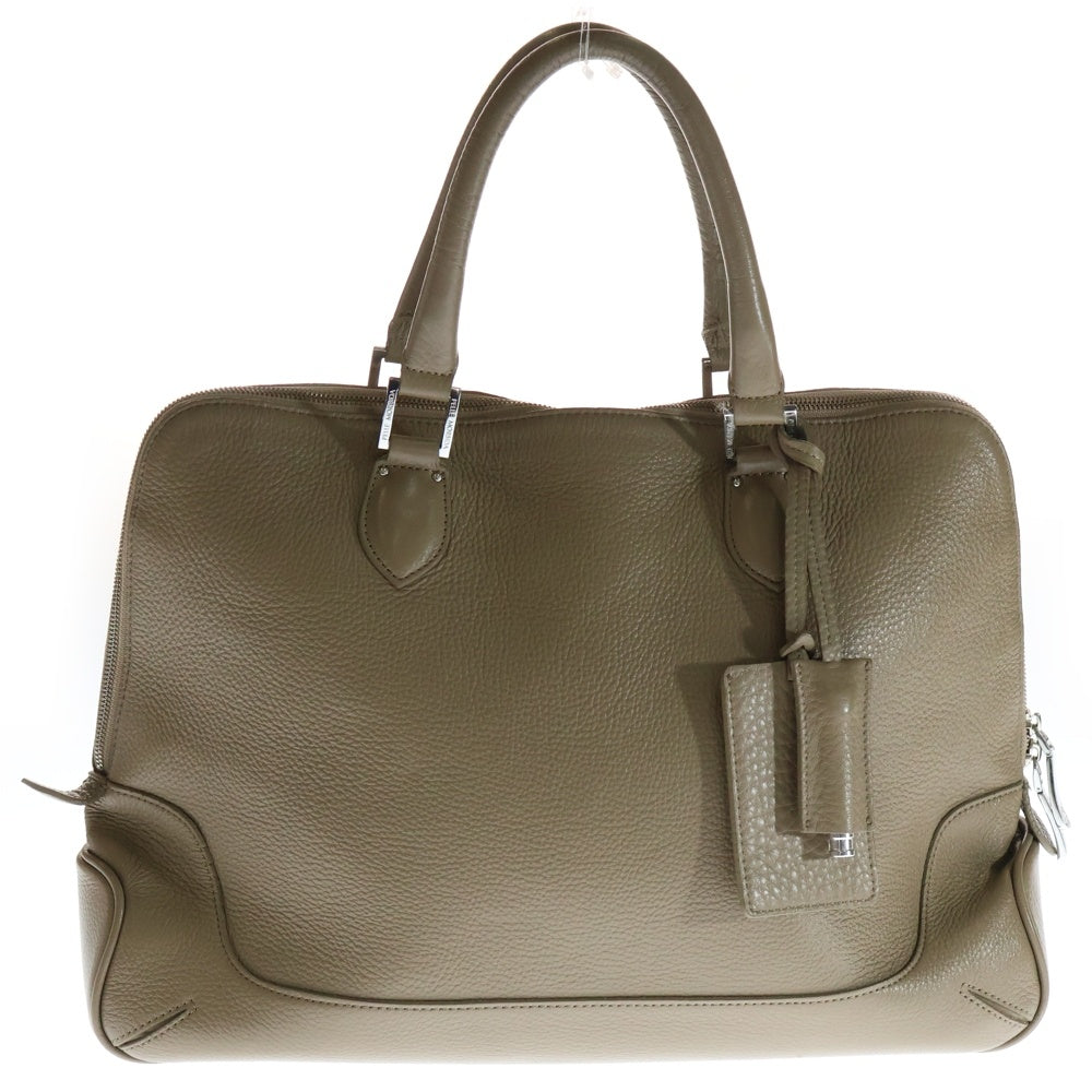 PELLE MORBIDA(ペッレ モルビダ) Maiden Voyage PMO-MB045 メイデン ボヤージュ シュリンクレザーブリーフケース ハンドバッグ ベージュ
