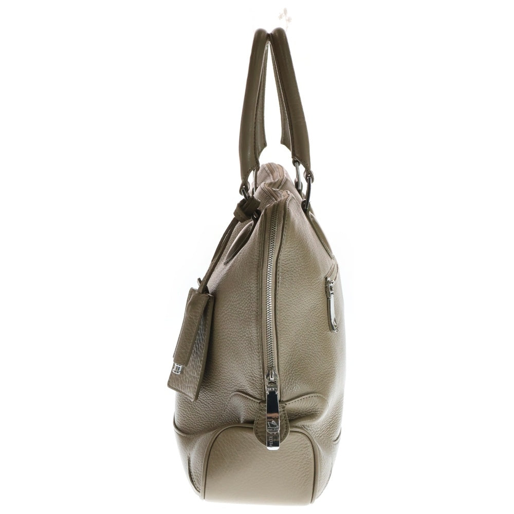 PELLE MORBIDA(ペッレ モルビダ) Maiden Voyage PMO-MB045 メイデン ボヤージュ シュリンクレザーブリーフケース ハンドバッグ ベージュ