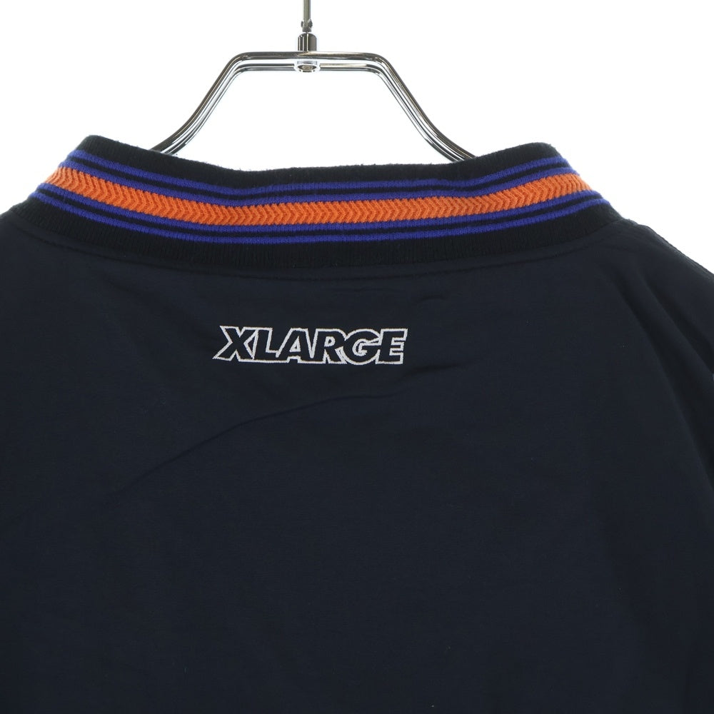 CHAMPION(チャンピオン) ×XLARGE ACTION JACKET C8-R607 ×エクストララージ ロゴ ナイロン プルオーバージャケット アクションジャケット ブラック