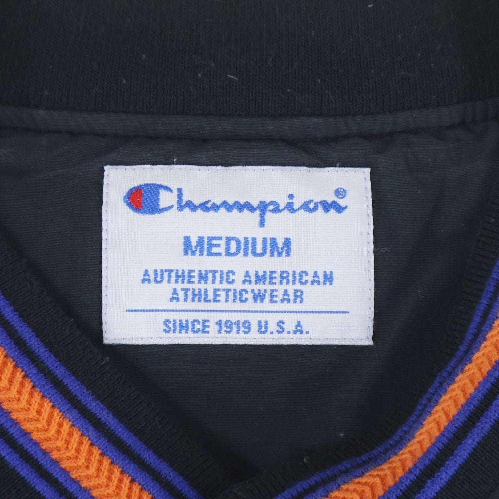 CHAMPION(チャンピオン) ×XLARGE ACTION JACKET C8-R607 ×エクストララージ ロゴ ナイロン プルオーバージャケット アクションジャケット ブラック