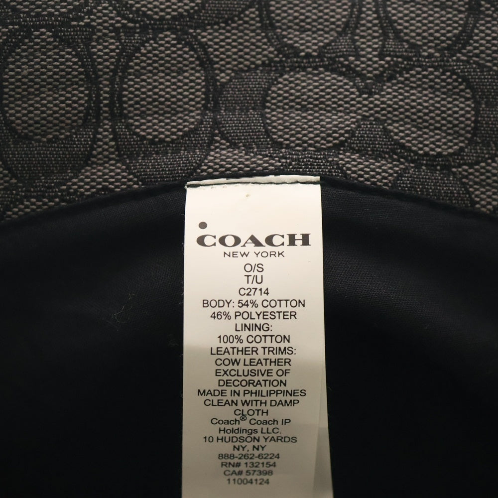 COACH(コーチ) シグネチャー キャンバス バケットハット グレー C2714