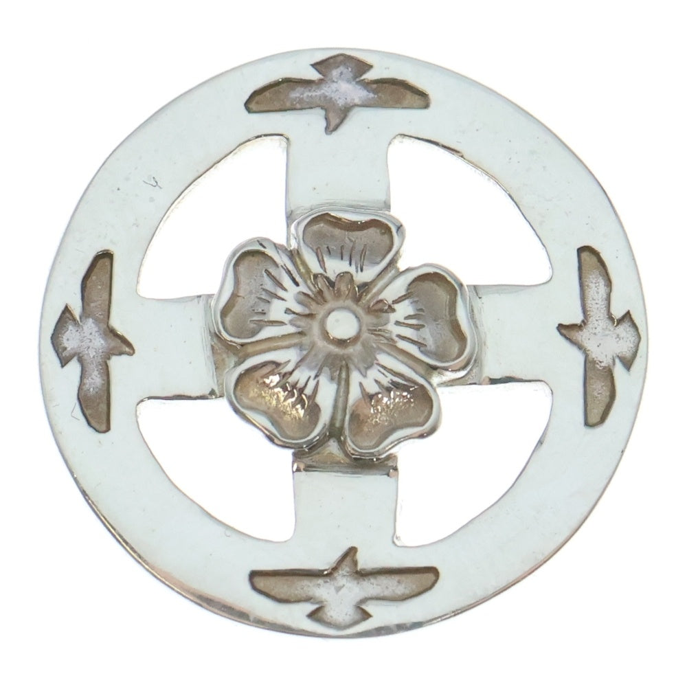 NO BRAND(ノーブランド) THE SUN (ザサン) シルバーフラワーポイントBS メディスンホイール 18mm シルバー