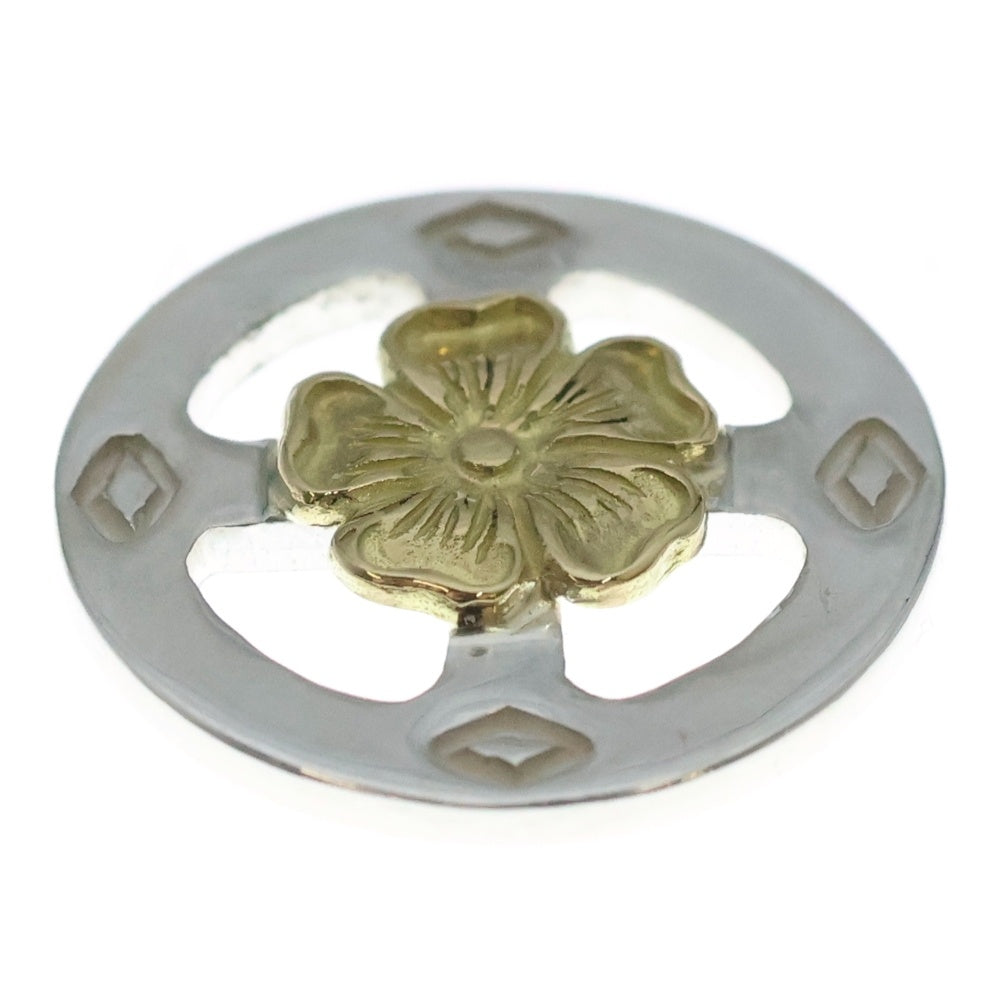 NO BRAND(ノーブランド) THE SUN (ザサン) K18フラワーポイント メディスンホイール 15mm シルバー/ゴールド