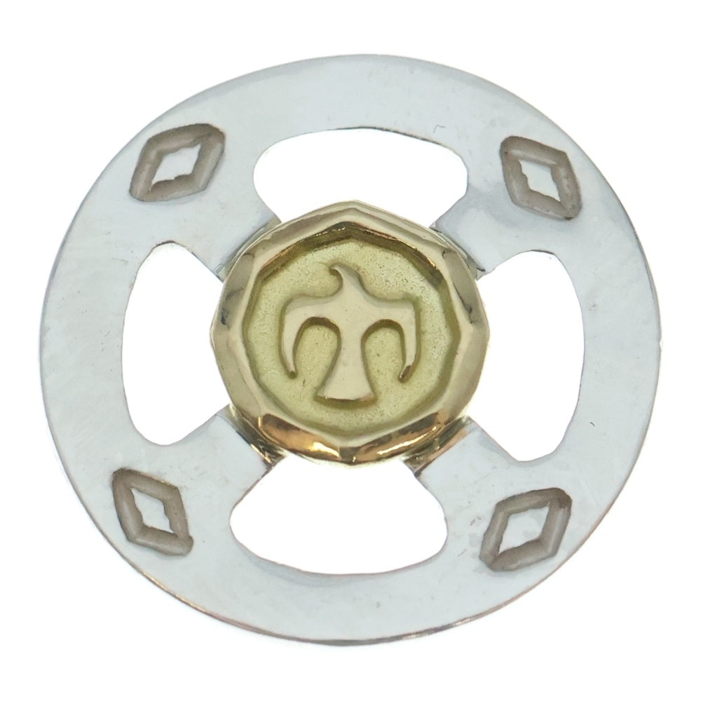 NO BRAND(ノーブランド) THE SUN (ザサン) K18イーグルポイント メディスンホイール 15mm シルバー/ゴールド