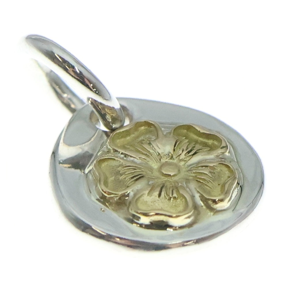 NO BRAND(ノーブランド) THE SUN (ザサン) 極小シルバーチャーム K18フラワーポイント シルバー/ゴールド