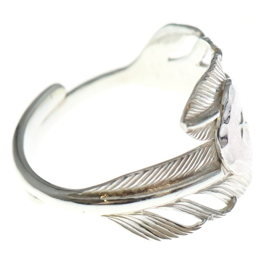 NO BRAND(ノーブランド) THE SUN (ザサン) ダブルミニフェザーリング 浮きイーグルメタル斜め飛び 指輪 シルバー