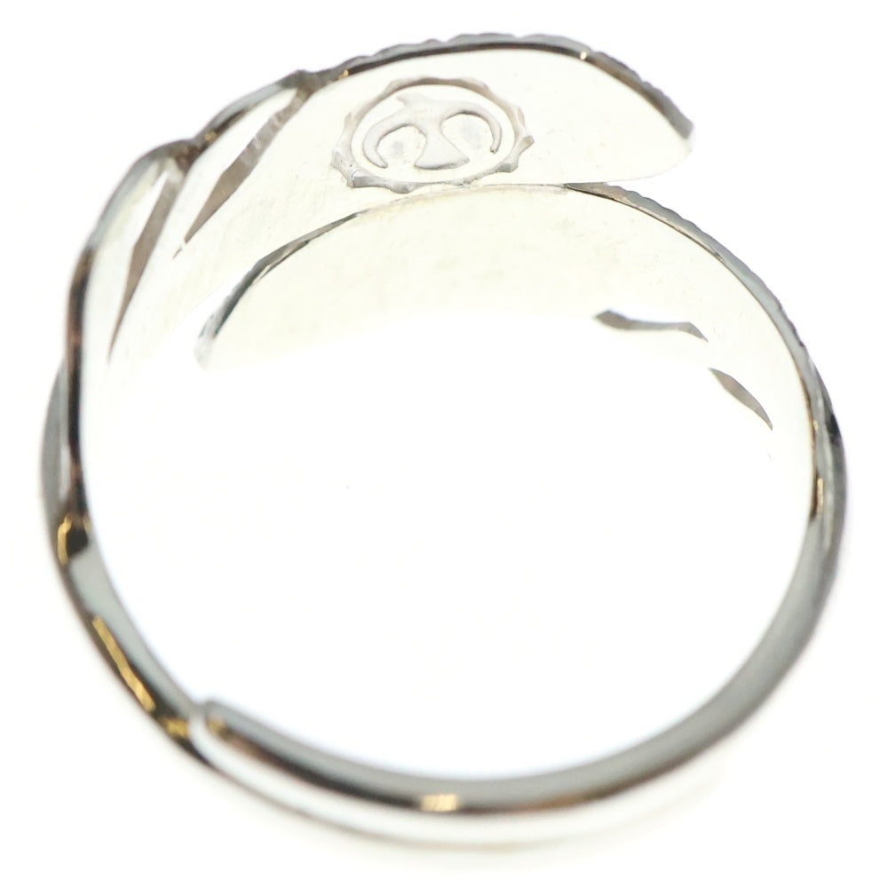 NO BRAND(ノーブランド) THE SUN (ザサン) ダブルミニフェザーリング 浮きイーグルメタル斜め飛び 指輪 シルバー