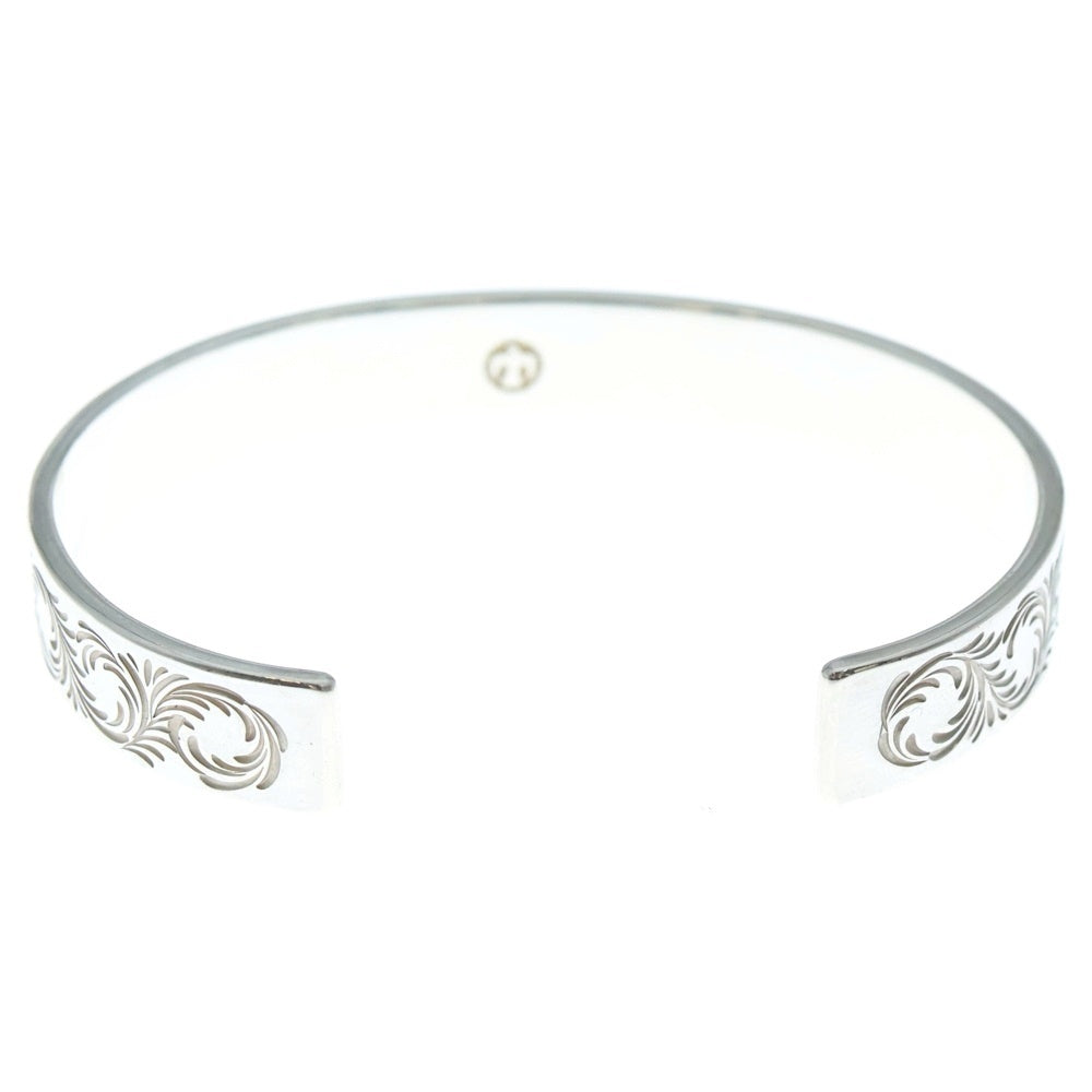 THE SUN(ザサン) 唐草彫り ゴールド&シルバー イーグルスタンプ バングル 10mm シルバー/ゴールド