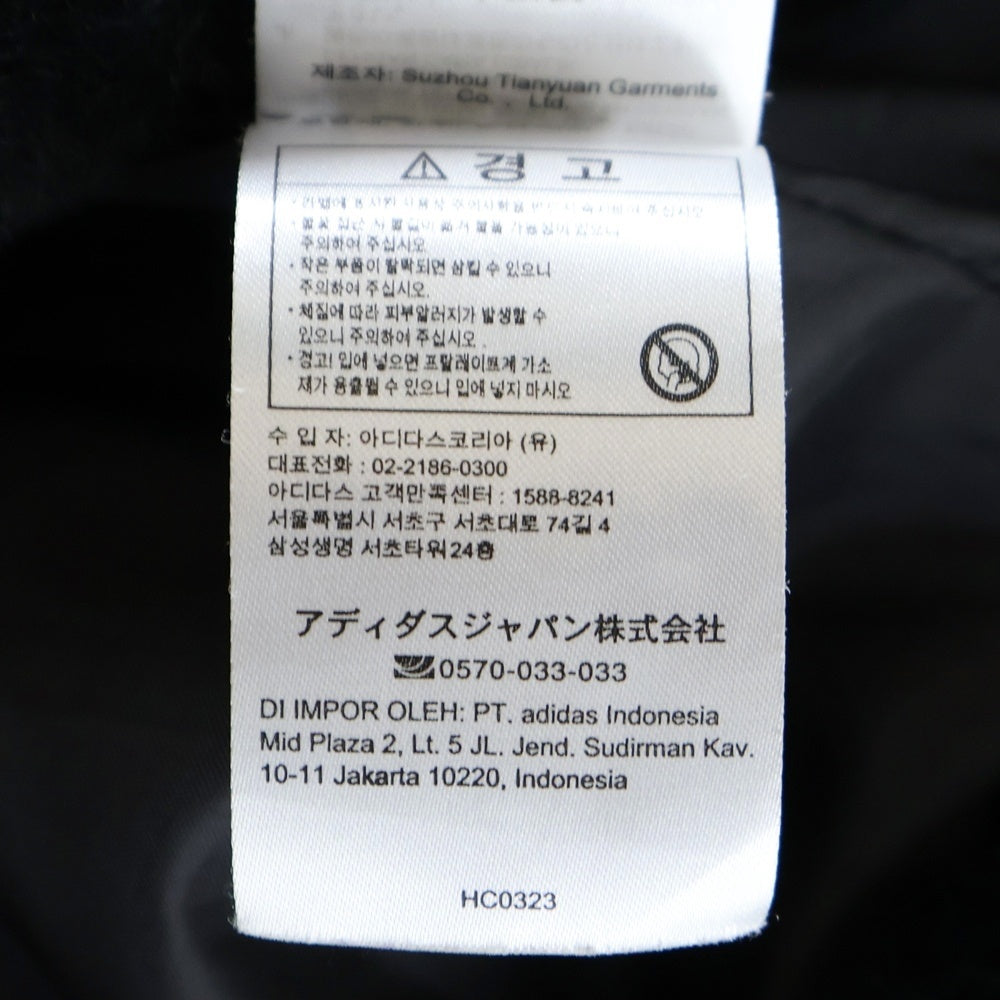 adidas(アディダス) Big Logo Fur Jacket HC0323 A6A001 ビッグロゴ ファーボア ジャケット ブラック/ホワイト