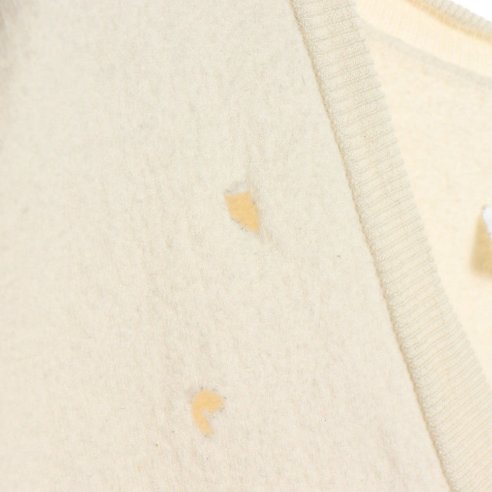 MM6 Maison Margiela(エムエムシックスメゾンマルジェラ) 23AW V Neck Mini Dress1 Vest S52DD0014 S18284 ウール Vネック ミニドレス ダメージ加工 ベスト ベージュ