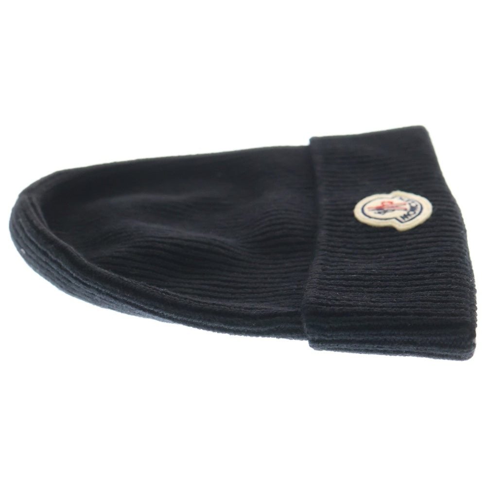 MONCLER(モンクレール) BERRETTO TRICOT ロゴ刺繍ニット帽 ビーニー ブラック I20913B70500