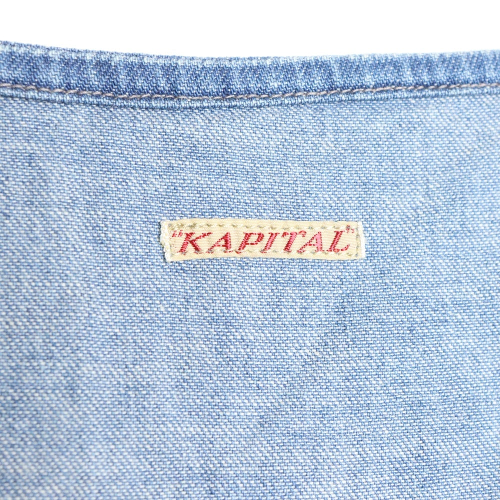 KAPITAL(キャピタル) デニム センタージップ サロペット レディース インディゴ