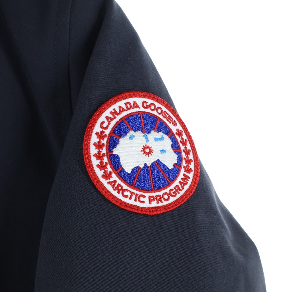 CANADA GOOSE(カナダグース) BRONTE PARKA 2603JL ブロンテ パーカー ワッペンロゴ ファーフーデッド ジップアップ ダウンジャケット ロングジャケット ネイビー レディース