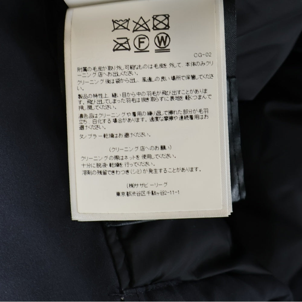 CANADA GOOSE(カナダグース) BRONTE PARKA 2603JL ブロンテ パーカー ワッペンロゴ ファーフーデッド ジップアップ ダウンジャケット ロングジャケット ネイビー レディース