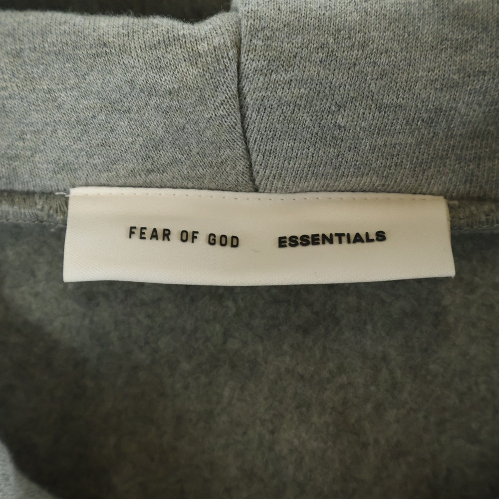 FEAR OF GOD ESSENTIALS(フィアオブゴッド エッセンシャルズ) Logo Hoodie フロントラバーロゴ バックロゴ プルオーバーパーカー フーディ グレー