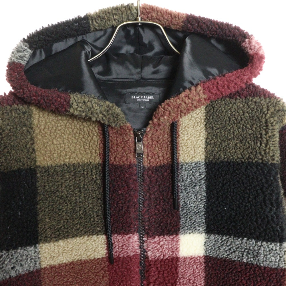 BLACK LABEL CRESTBRIDGE(ブラックレーベルクレストブリッジ) クレストブリッジチェックボアパーカー フリースジャケット ボアジャケット マルチ 51P30-440-17