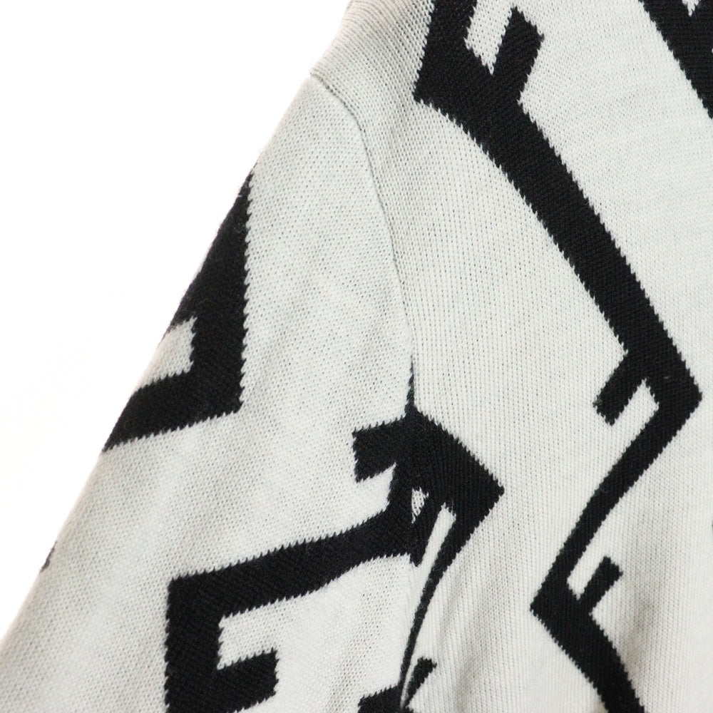 FENDI(フェンディ) FF柄クルーネックニットセーター ホワイト FZZ489 A93S