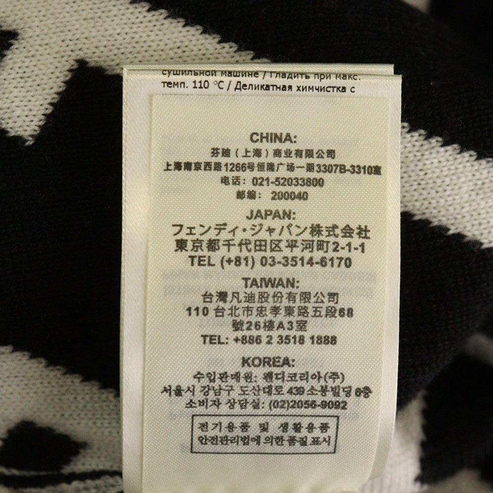 FENDI(フェンディ) FF柄クルーネックニットセーター ホワイト FZZ489 A93S
