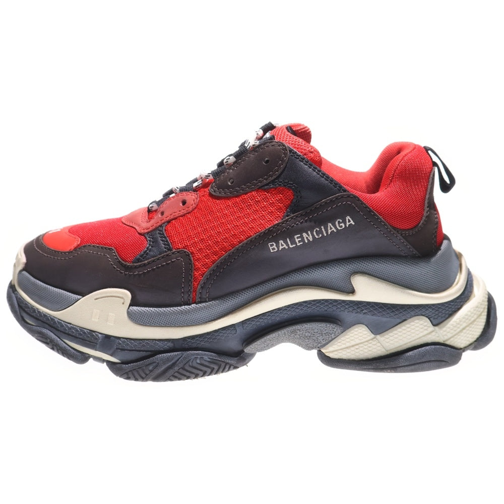 BALENCIAGA(バレンシアガ) TRIPLE S 516440 トリプルエス レースアップローカットスニーカー レッド/ブラック