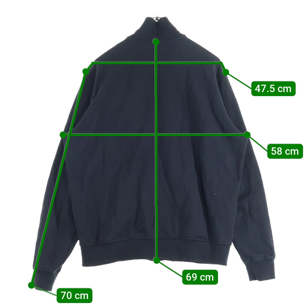 DIESEL(ディーゼル) S-GINNI-ZIP-OD A11439 ジップアップ パーカー コットン スウェット メタルDロゴ ハイネック ブラック