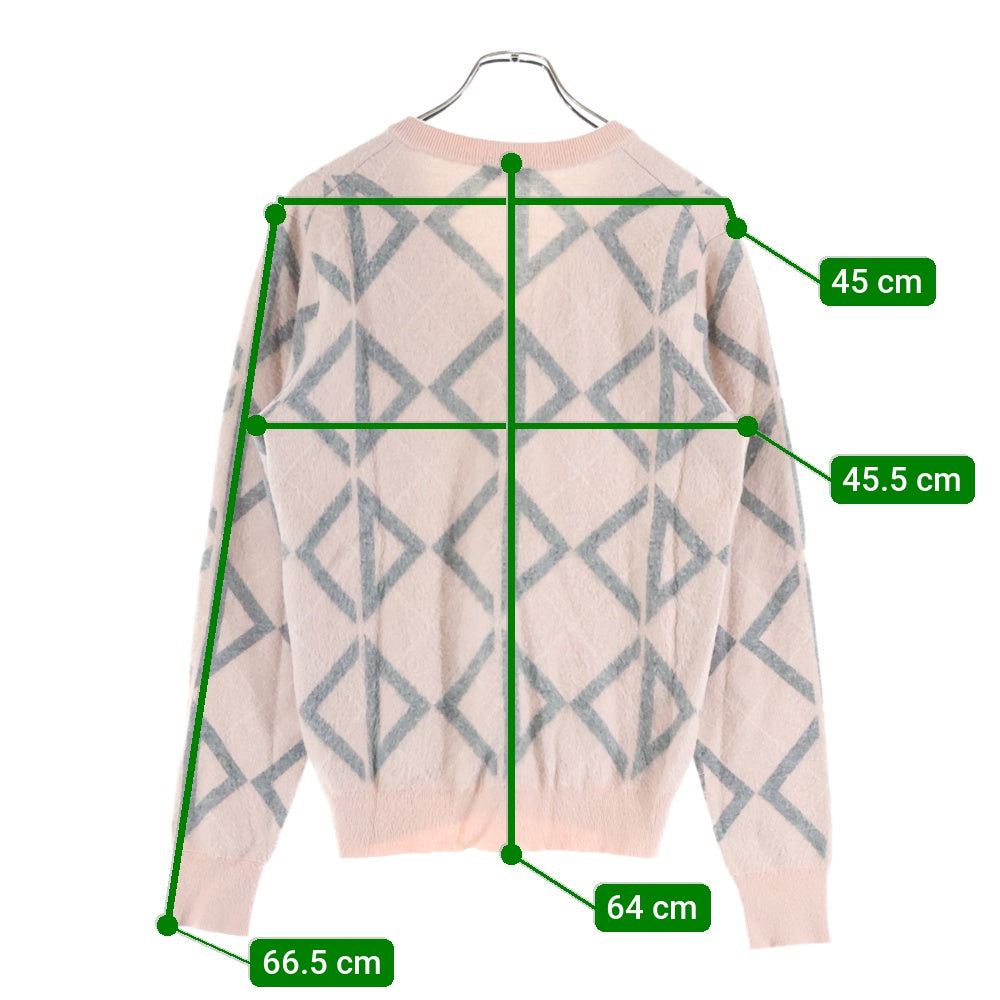 DIOR(ディオール) Vネック カシミア ニットセーター ピンク 933M623AT984